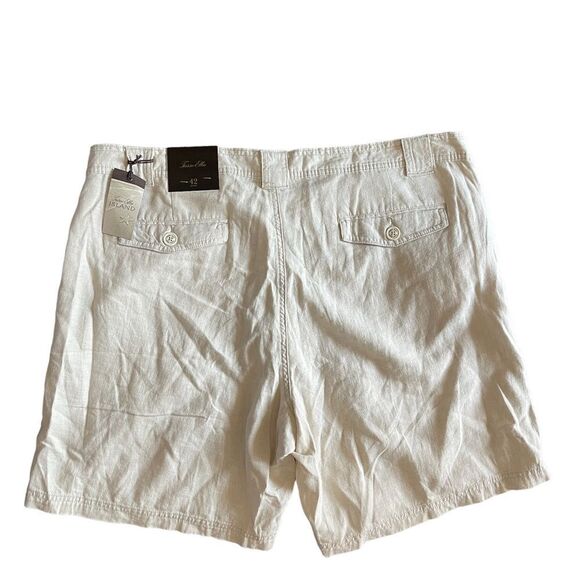 TASSO Elba Mens Linen-Blend Casual Cargo Shorts Size 42 - Picture 2 of 4